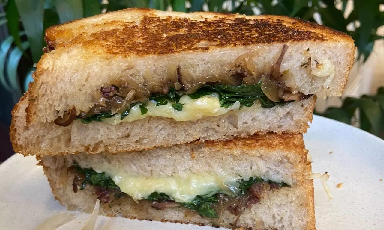 Bacon-onion grilled cheese Bacon-onion grilled cheese