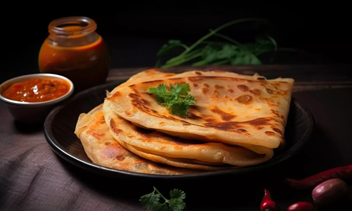 Chicken keema paratha