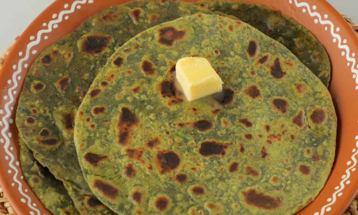 Spinach & Almond Paratha