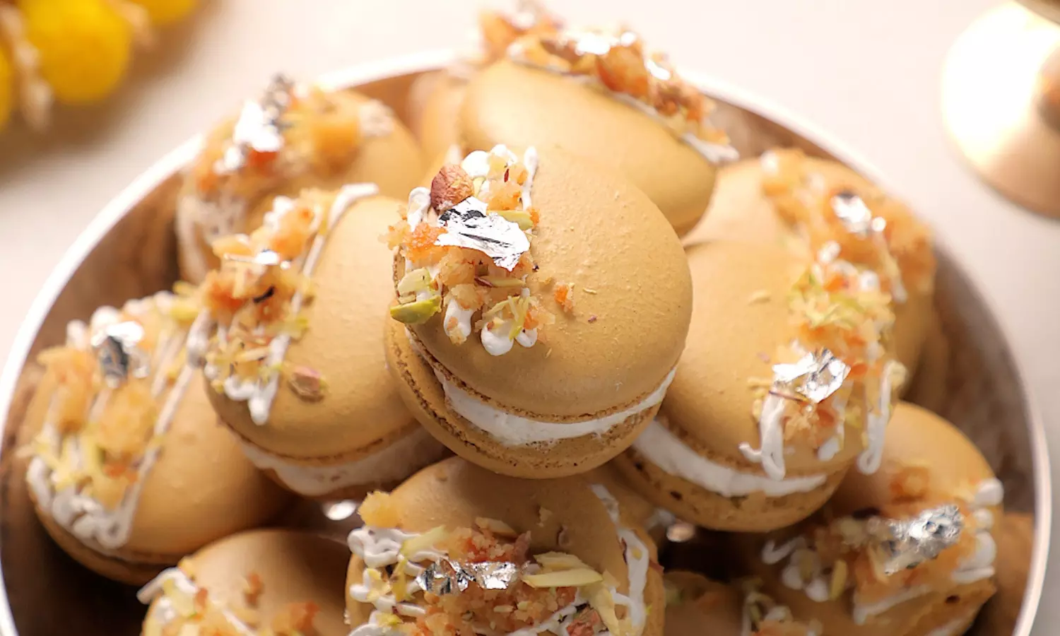 Gulab Jamun Macarons