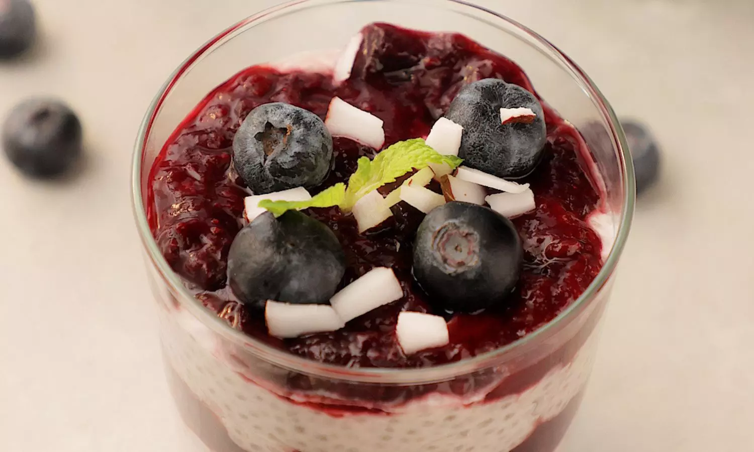 Coconut Blueberry Pudding