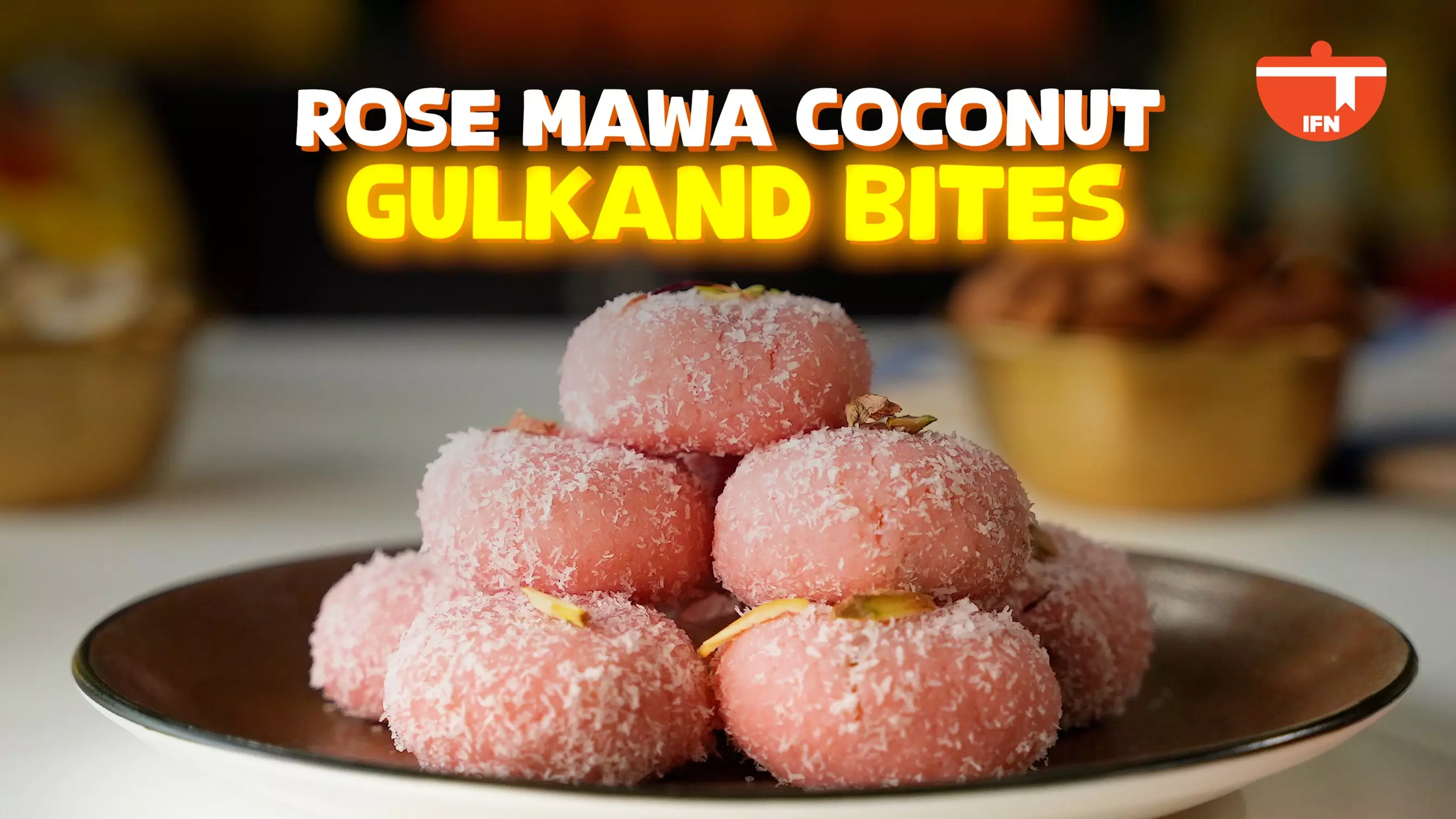 Rose Mava Coconut Gulkand Bites
