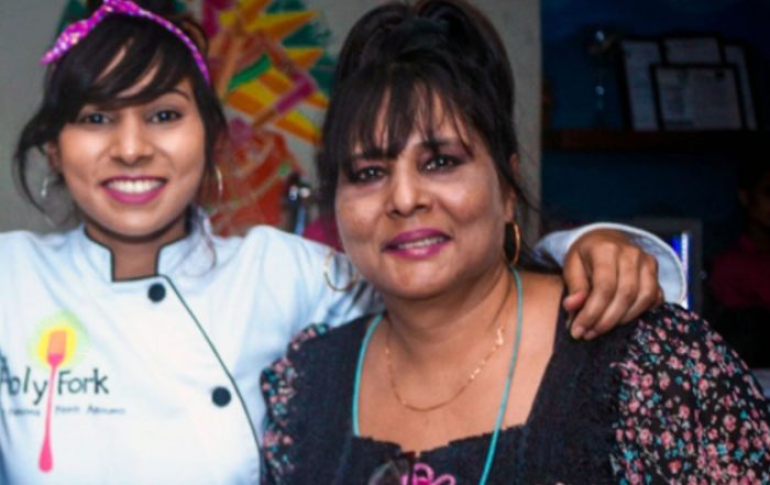 Angie D'Souza with her Mother