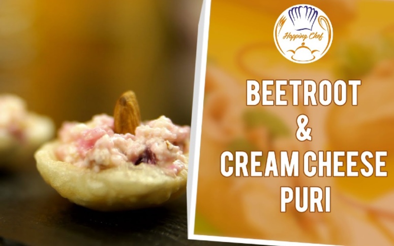 How To Make Beetroot & Cream Cheese Puri