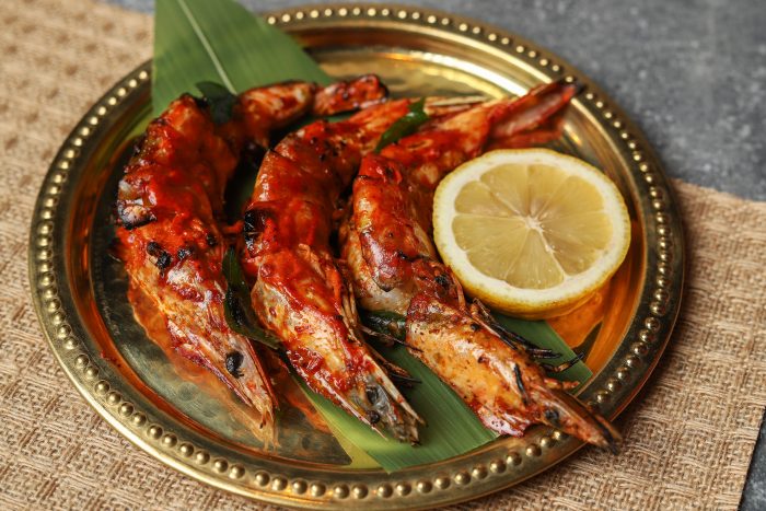 The jaffna black pepper prawns